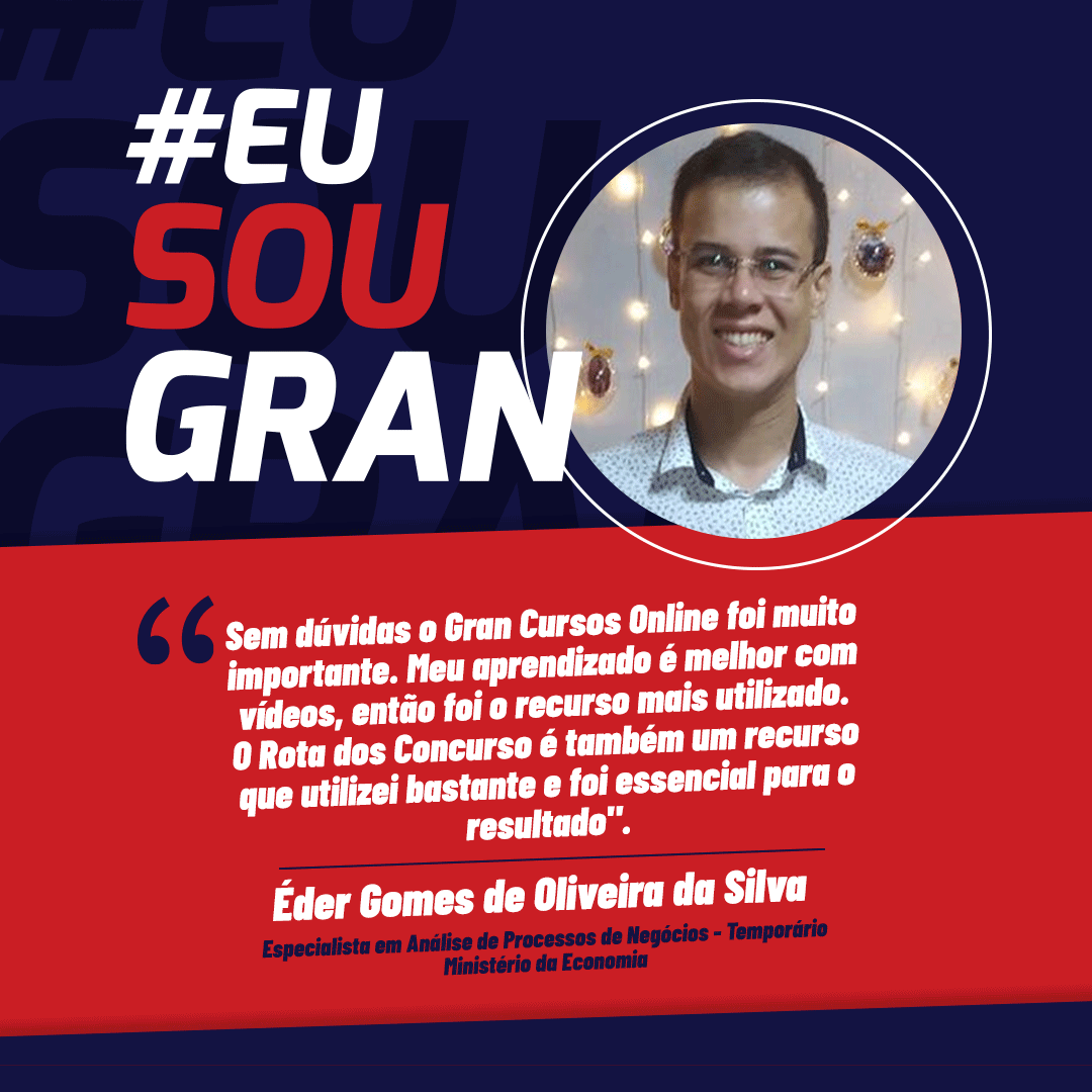Conheça a história de Éder Gomes, aprovado no concurso do Ministério da Economia