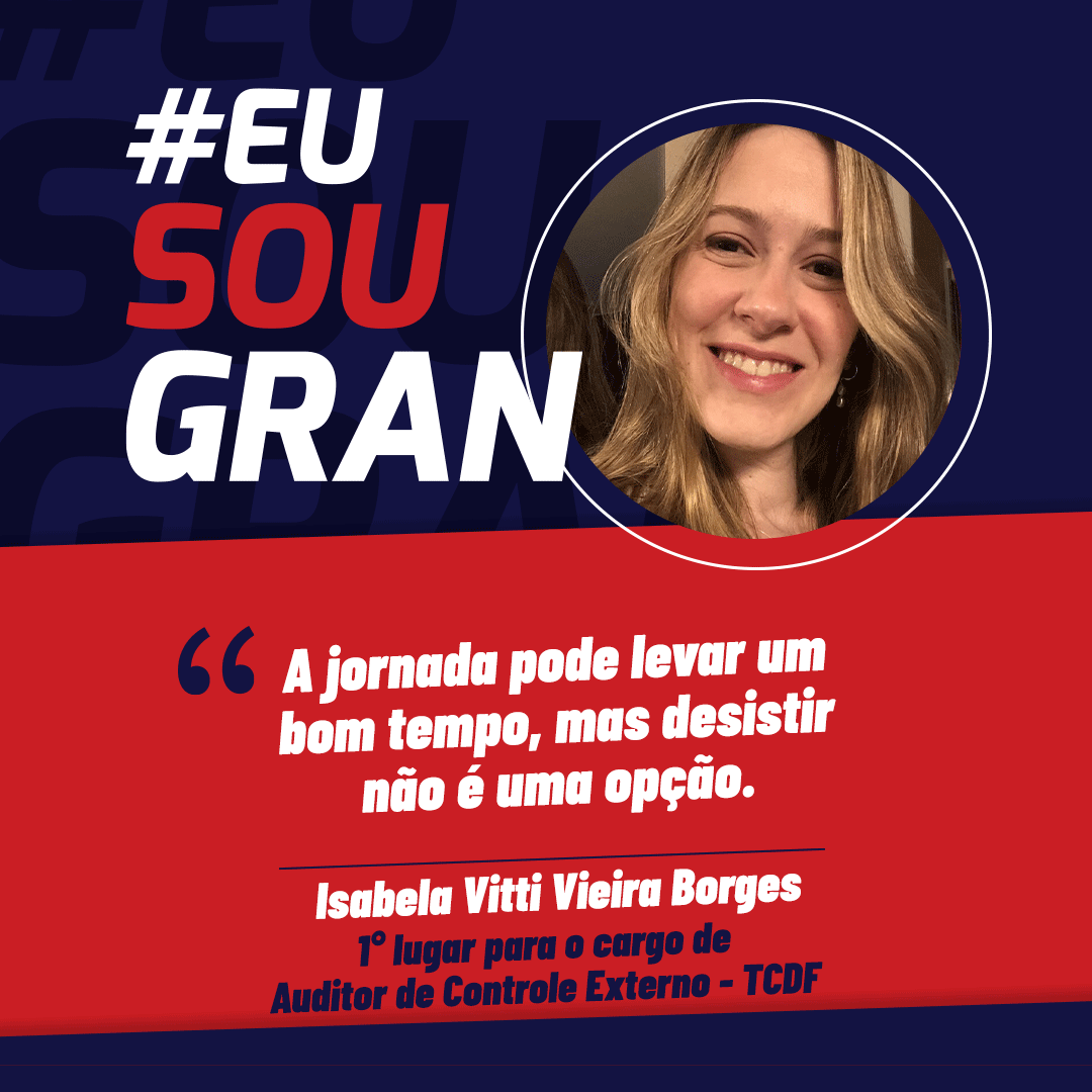 1° lugar no Concurso TCDF Auditor: saiba mais sobre Isabela Vitti!