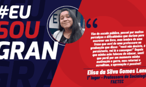 1° lugar no Concurso FAETEC: conheça Elisa da Silva!