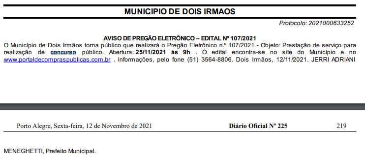 Concurso Prefeitura de Dois Irmãos RS: banca em definição!