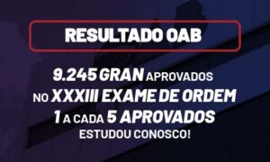 Resultado OAB XXXIII Exame: 9.246 Gran Aprovados