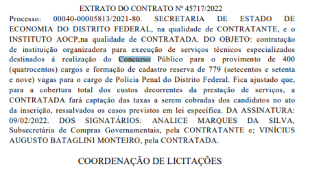 Concurso Policial Penal DF