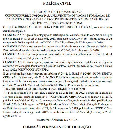 Concurso PCDF