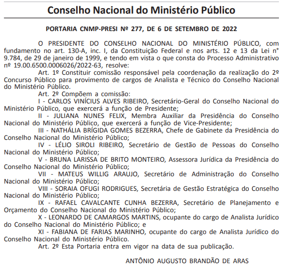 Edital CNMP publicado! Iniciais até R$ 12,4 mil; provas em abril