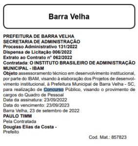 Concurso Barra Velha SC