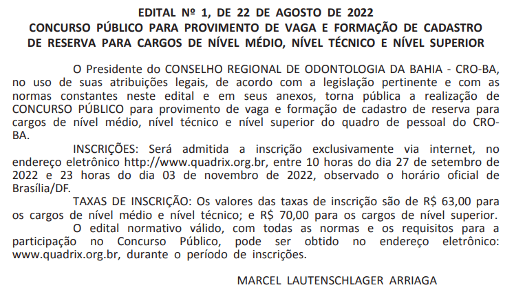 Concurso CRESS RJ: extrato de edital publicado; confira!