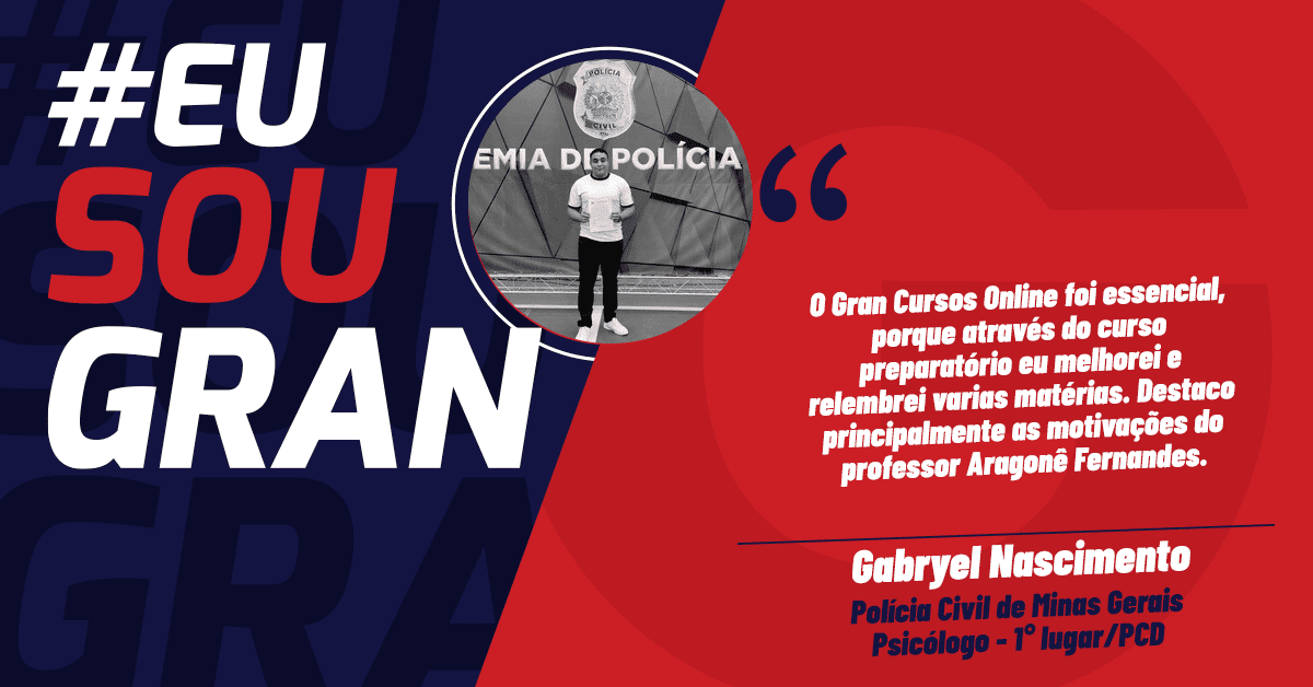 Conheça Gabryel Nascimento, o novo psicólogo da PC MG! Conheça Gabryel Nascimento, o novo psicólogo da PC MG!