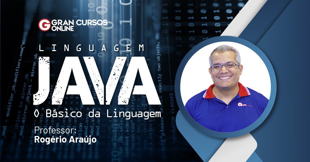 Capa do Manual Básico de Linguagem Java com o professor Rogério Araújo