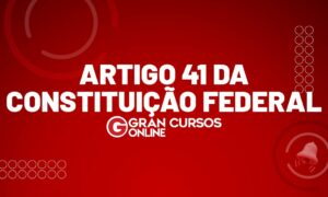 Artigo 41 da Constituição Federal: estabilidade do servidor público