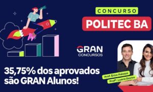 Concurso Politec BA: 35,75% dos aprovados são do Gran!