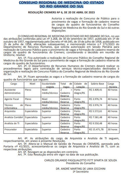 Concursos RS: prazos de validade dos editais são retomados