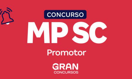 Concurso MP SC Promotor: inscrições até janeiro! Paga R$ 34 mil