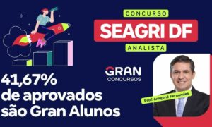 Concurso SEAGRI DF: 41,67% de aprovados são GRAN!