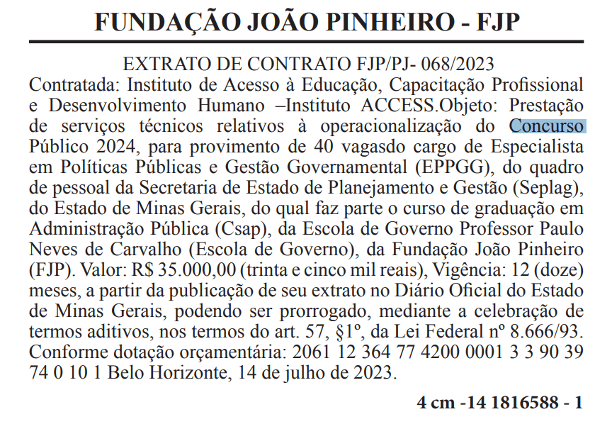 Edital Seplag MG SAIU! São 40 vagas com iniciais de R$ 5,2 mil