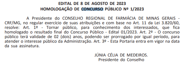 Conselho Regional de Farmácia / MG