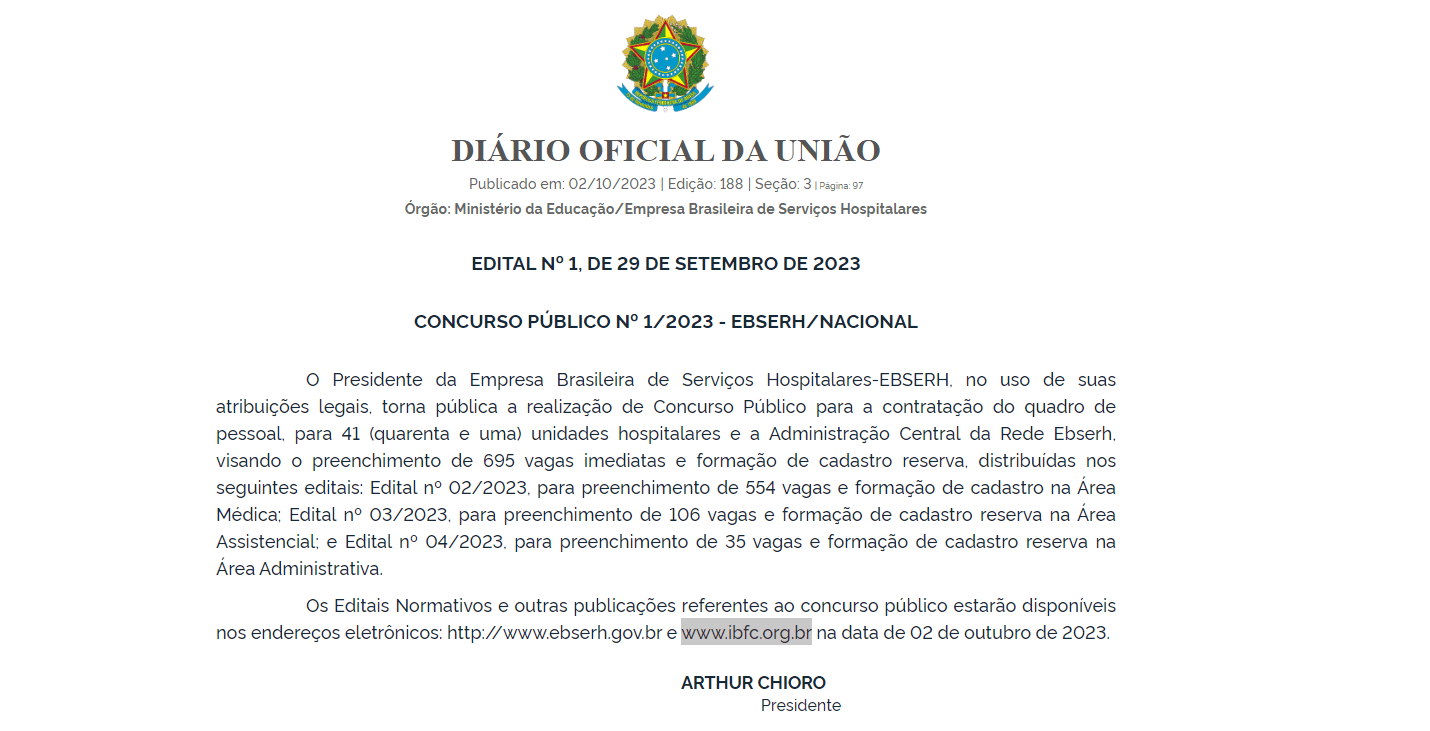 Membros — Empresa Brasileira de Serviços Hospitalares