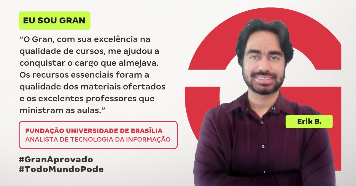 Trabalhando E Estudando, Erik B. Foi Aprovado Em 3° Lugar Na FUB!