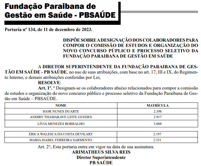 Intesivo Questões Comentadas Pré-Concurso João Pessoa PB