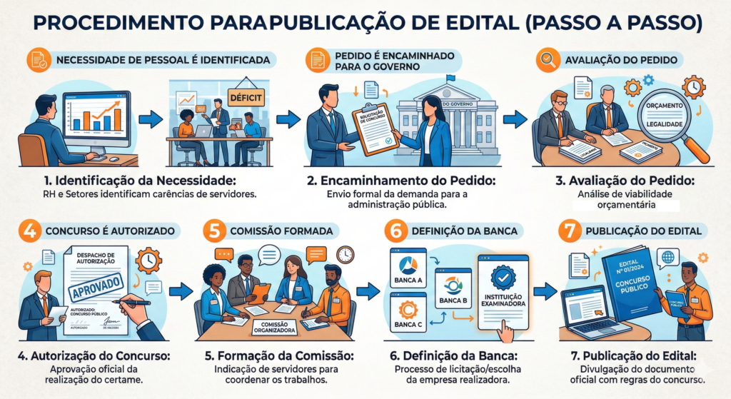 O que é concurso público: passo a passo até o edital publicado 
