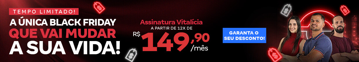 [Preparatórios] Black Friday Vitalícia R$ 149,90 – Cabeçalho