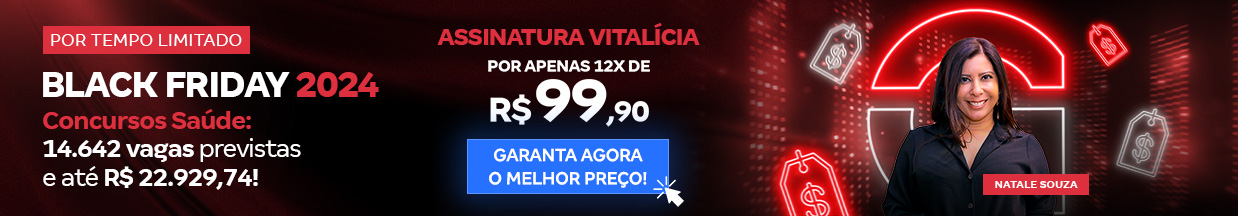 [Preparatórios] Concursos Saúde: Black Friday 2024 (R$ 99,90) – Cabeçalho