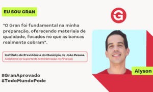 Iniciando os estudos em 2021, Alyson B. conquistou 3 aprovações!