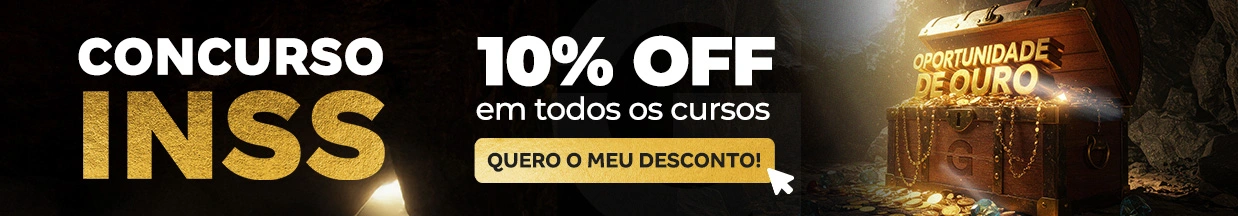 [Preparatórios] 10% OFF – Concurso INSS – Cabeçalho