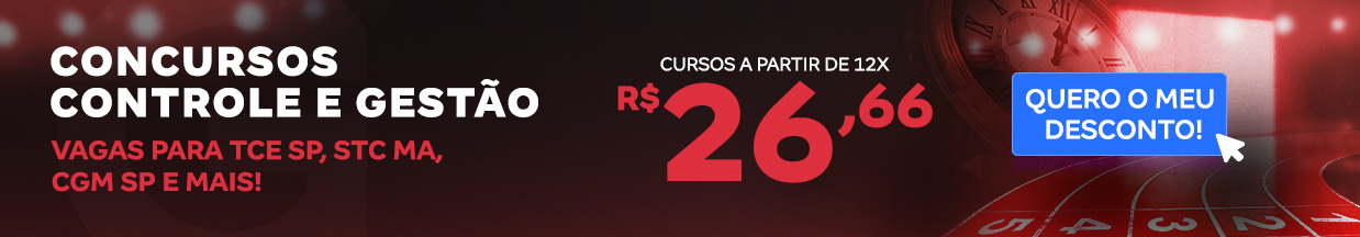 [Preparatórios] 20% OFF – Carreira de Controle e Gestão – Cabeçalho