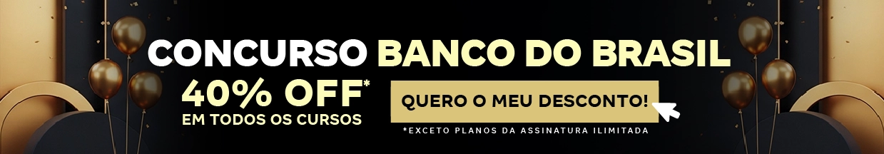 [Preparatórios] 40% OFF – Concurso Banco do Brasil – Cabeçalho