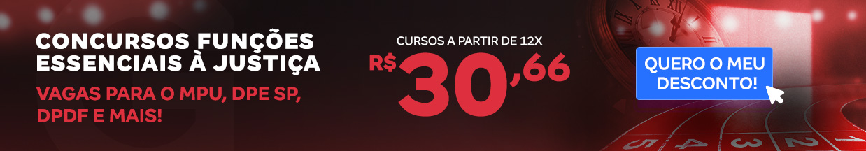 [Preparatórios] 20% OFF – Funções essenciais à justiça – Cabeçalho