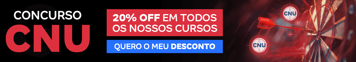 [Preparatórios] 20% OFF – Concurso CNU – Cabeçalho