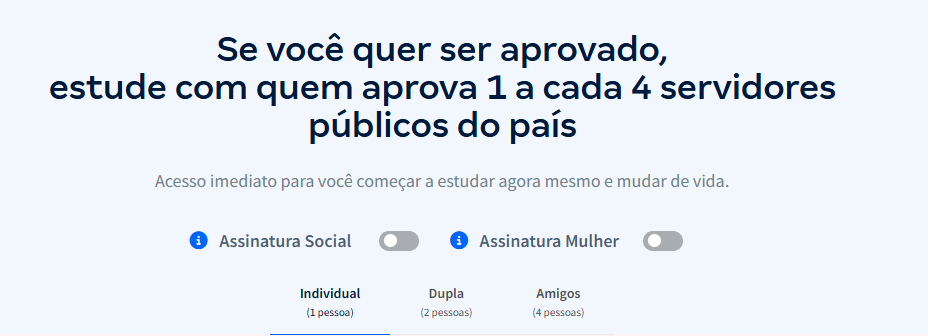 Assinatura Ilimitada com Desconto: abas de promoção