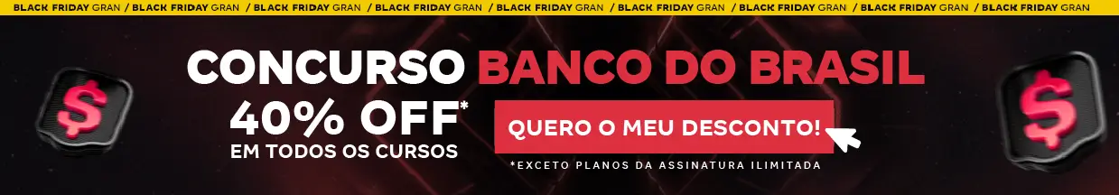 [Preparatórios] 40% OFF – Concurso Banco do Brasil – Cabeçalho