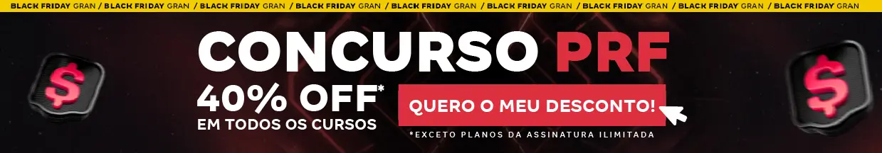 [Preparatórios] 40% OFF – Concurso PRF – Cabeçalho