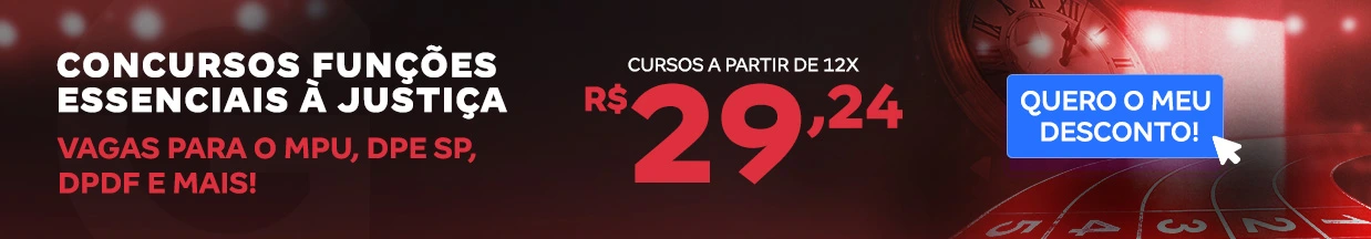 [Preparatórios] 10% OFF – Funções essenciais à justiça – Cabeçalho