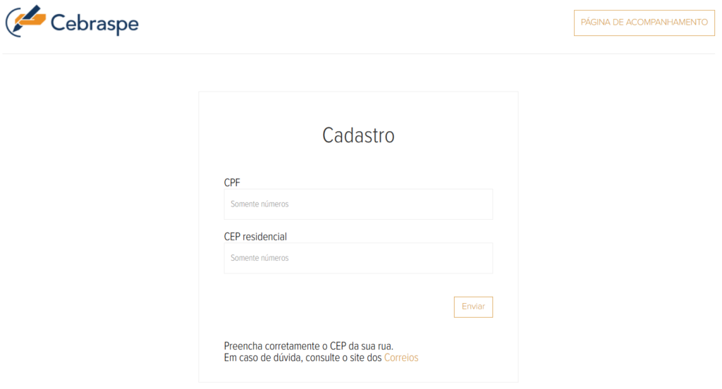 Inscrições Concurso PF Administrativo: Passo 4