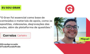 Ainda na faculdade, Miguel L. conquistou o cargo público!