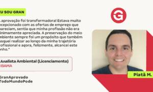 Focado no Concurso IBAMA, Piatã M. conquistou a aprovação!