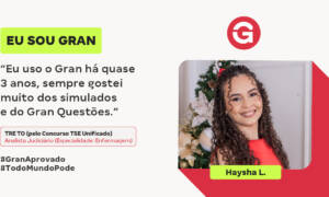 1° lugar Concurso TSE Unificado (TRE RO): conheça Haysha L.!