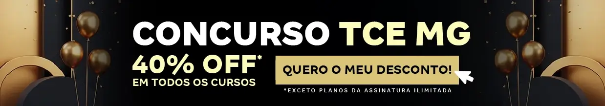 [40% OFF] Concurso TCE MG – Cabeçalho