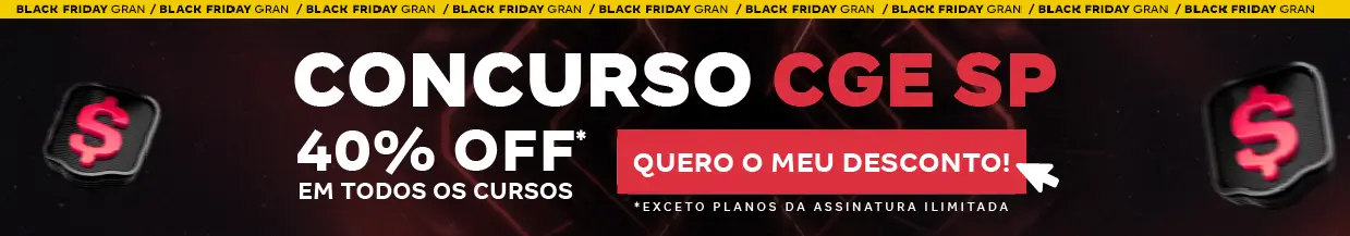 [40% OFF] Concurso CGE SP – Cabeçalho