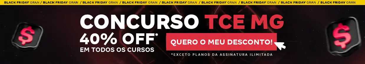 [40% OFF] Concurso TCE MG – Cabeçalho