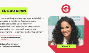 Com a aprovação na CD, Aiana R. transformou a sua realidade!