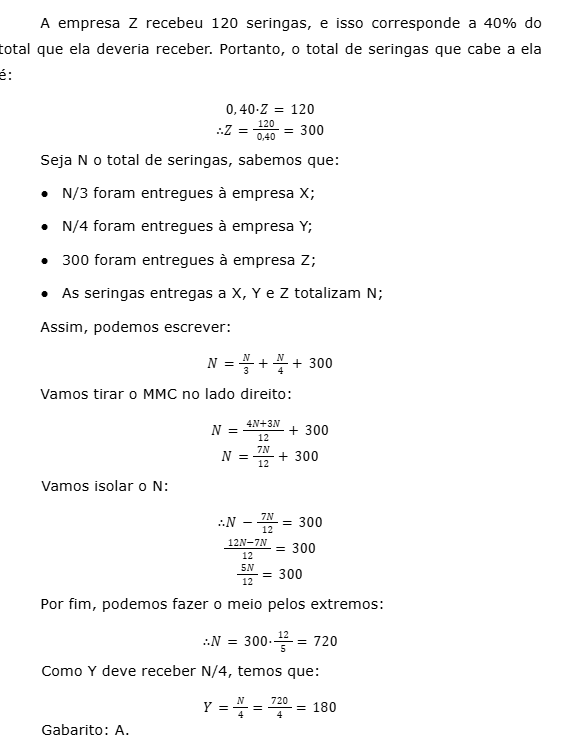 Gabarito AGSUS Temporários: Raciocínio Lógico