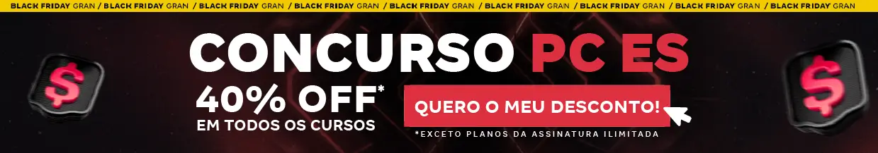 [40% OFF] Concurso PC ES – Cabeçalho