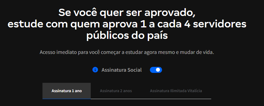 Assinatura Ilimitada com Desconto: painel de seleção de planos (Black Friday/2025) 