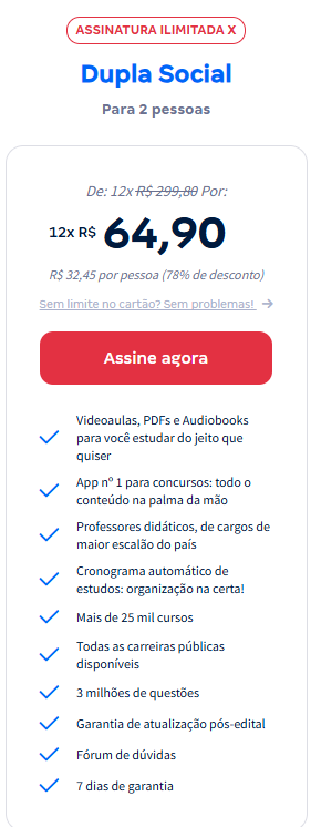 Assinatura Ilimitada com desconto: detalhamento do plano (Aniversário do Gran/2025)