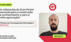 Rafael P. conciliou os estudos para concurso com o trabalho!