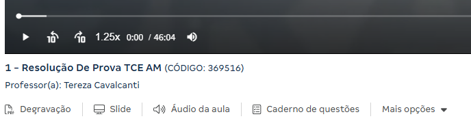 Videoaulas autossuficientes: botões de interação (2) 