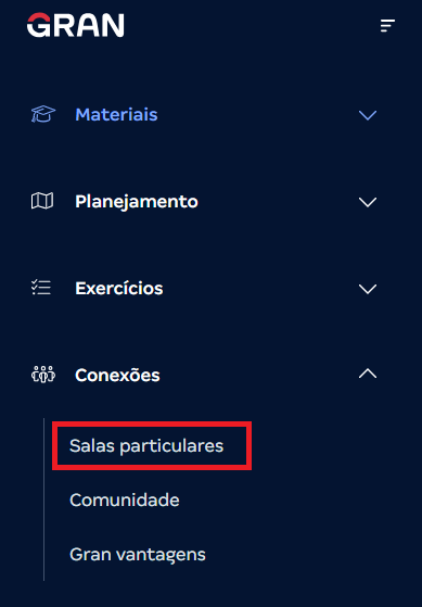Salas particulares: como acessar (web)